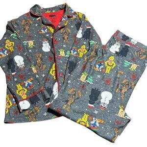 Star Wars Gray flannel Christmas pajama set boys size large